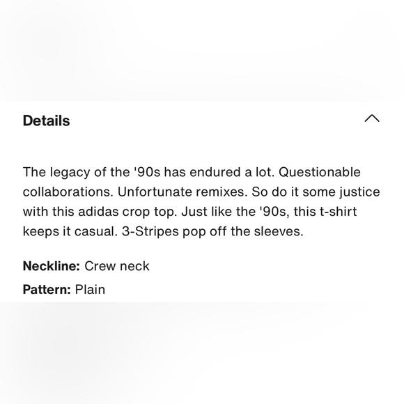 NWOT adidas Cropped Tee - Picture 5 of 13